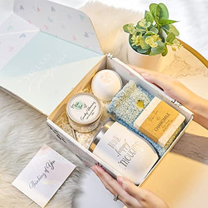 Christmas Gifts for Women - Spa Wine Tumbler Holiday Gift Box - Xmas Care Package - Get Well Soon Gifts for Women – Secret Santa Gifts for Women – Birthday Gift Baskets for Mom, Sister, Best Friend.