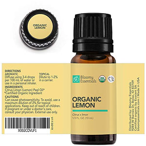 Bloomy Essentials Top 3 Organic Essential Oils Starter Set 10 mL (1/3 oz)