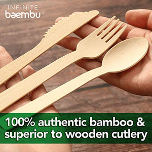 200 Piece Bamboo Cutlery Set 6.75