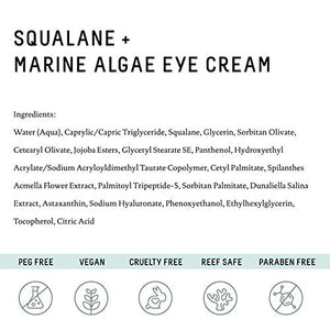 Biossance Squalane + Marine Algae Eye Cream - Lifting Eye Treatment (15ml)