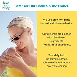 Love Sun Body 100% Natural Mineral Sunscreen SPF 30 Fragrance-Free 200 ml Reef-Safe with Non-Nano Zinc Oxide for Face and Body, Chemical-Free, Moisturizing, Water-Resistant