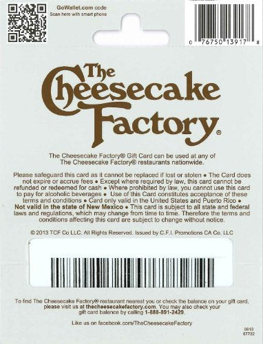 The Cheesecake Factory Gift Card