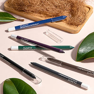 Gel Eyeliner by Almay, Waterproof, Fade-Proof Eye Makeup, Easy-to-Sharpen Liner Pencil, 100 All Day Grey, 0.045 Oz