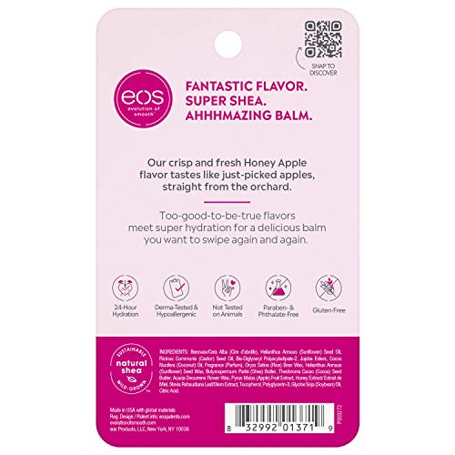 EOS Super Soft Shea Lip Balm - Honey Apple | 24 Hour Hydration | Lip Care to Moisturize Dry Lips | Gluten Free | 0.25 oz