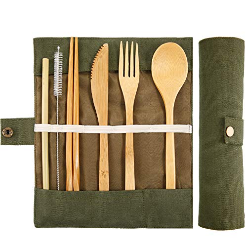 2 Set Bamboo Cutlery Flatware Set