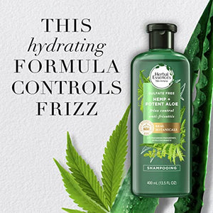 Herbal Essences Bio: Renew Hemp + Potent Aloe Sulfate Free Shampoo Frizz Control 13.5 Fl oz, 5.398 Fl oz