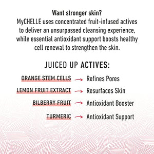 MyCHELLE Dermaceuticals Fruit Enzyme Cleanser (4 Fl Oz) - Gentle Facial Cleanser & Skin Cleanser with Concentrated Fruit-Infused Actives & Antioxidants - Cleanses & Strengthens Skin