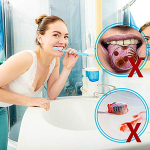 4 Pieces Soft Bristle Toothbrush Nano Toothbrush Ultra Soft Toothbrush Manual Toothbrush with 20,000 Bristles for Sensitive Teeth and Gum Adult Kid Children (Pink, Blue, Black, White)