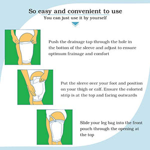Catheter Leg Bag Holder 2 Count Fabric Catheter Sleeves Urine Leg Bag Holder - Urinary Drainage Bag Stay in Place Urine Bags for Legs Foley Catheter Bag Holder Strap for Men or Women Wheelchairs (XL)