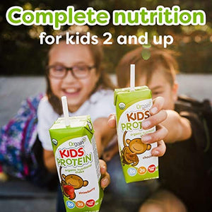 Orgain Organic Kids Protein Nutritional Shake, Chocolate 8.25 Oz, 12 Count