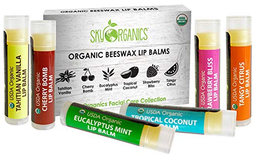 Organic Lip Balm (Variety Pack of 6)