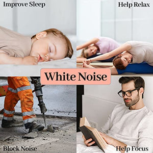 Meditation White Noise Sound Machine with 30 Soothing Sounds 12 Colors Night Light 10 Brightness Levels 32-Level Volume Control 4 Timers and Memory Function Sleep Machine for Baby Kids Adults (Black)