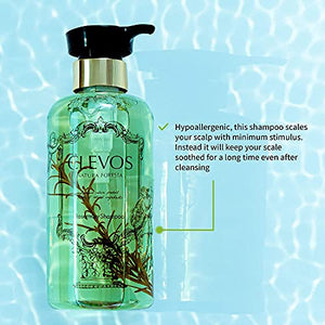 CLEVOS Natura Foresta Natural Organic Hair Shampoo 17.92 Fl Oz for Normal, Dry, Sensitive, Itchy Scalp - Pleasant Rosemary Scent - Reduce Dandruff, All Natural, Sulfate-Free, Vegan, Cruelty Free Clavos