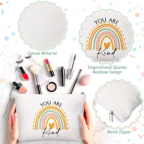 10 Pcs Rainbow Canvas Makeup Bags
