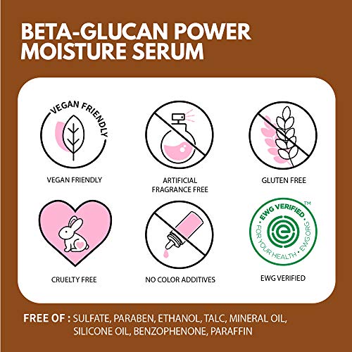 iUNIK 98% Beta-Glucan Power Deep Moisture Serum - Intense Hydration, Mushroom Yeast Extracts - For All Skin Types, Cell Regenerating, Lifting Natural Ingredients Serum Ampoule 1.71 Fl. Oz.