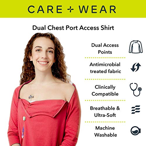  Post Surgery Pajamas with Snap Sleeves and Chemo Shirt for Port  Access Women, Chemotherapy Must Haves for Women (X-Small, Dusty Rose) :  Clothing, Shoes & Jewelry