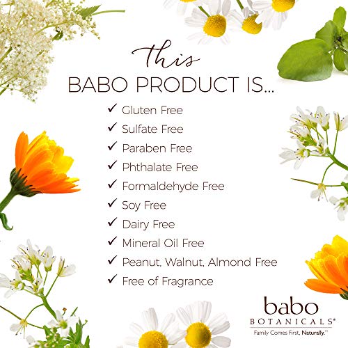 Babo Botanicals Sensitive Baby 2-in-1 Shampoo &amp; Wash - with Organic Calendula, Oatmilk, Shea &amp; Cocoa Butter - Fragrance-Free &amp; EWG Verified - 16 fl. oz.