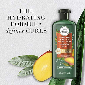 Herbal Essences Bio: Renew Mango + Potent Aloe Sulfate Free Shampoo for Curly Hair 13.5 Fl oz