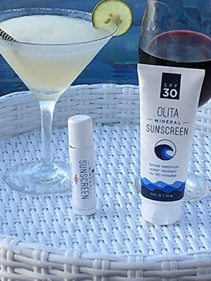 Olita: Mineral SunStick - SPF 30 Mineral Sunscreen - .6 oz - No Fragrance - Reef Safe - Broad Spectrum, Chemical Free - All-Natural, Organic, Zinc Sunblock - Water-Resistant