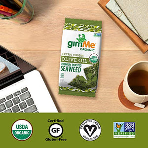 gimMe Organic Roasted Seaweed Sheets - 20 Count