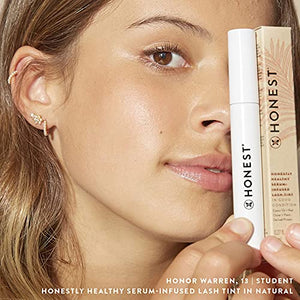 Honest Beauty Honestly Healthy Lash Tint, Brown with Castor Oil |Serum-Infused Lash Tint | EWG Certified + Ophthalmologist Tested + Cruelty Free | 0.27 fl.oz.