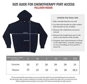 Inspired Comforts Chemotherapy Port Access Pullover Hoodie Navy