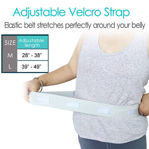 POSTOP MEDICAL WEAR Drainage Bulb Holder Adjustable Belt for JP Drains Tummy Tuck Mastectomy Breast Cancer Post Surgery Reconstruction Surgical Abdominal Recovery Women Men, White, Large (Pack of 1)