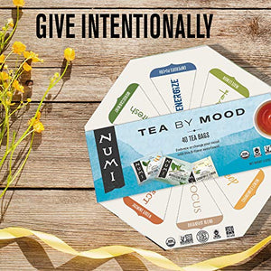 Numi Organic Tea By Mood Gift Set, 40 Count Tea Bag Assortment