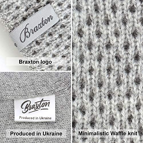 Braxton Hats and Scarf Set Women - Grey Knit Slouchy Plain Beanie Neck Warmer - Wool Fleece Cap Infinity Scarfs