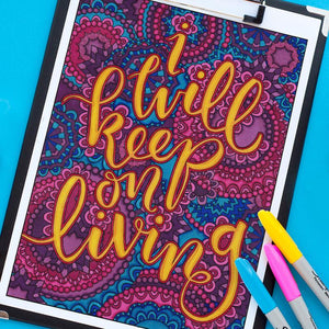 Cancer Coloring Book: 30 cancer positive affirmation