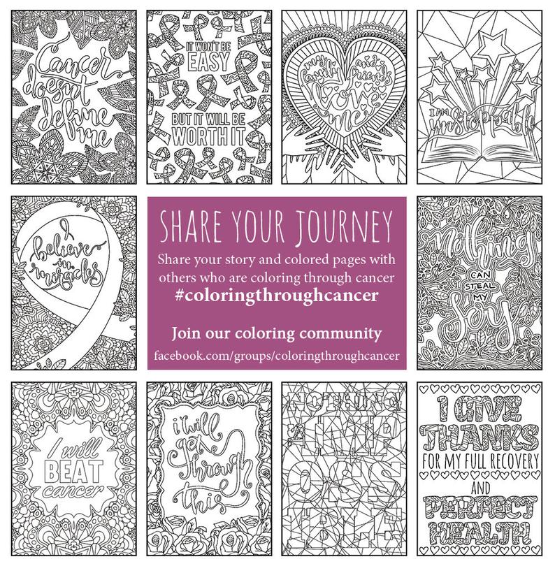 Cancer Coloring Book: 30 cancer positive affirmation adult coloring pages - anti-stress PDF