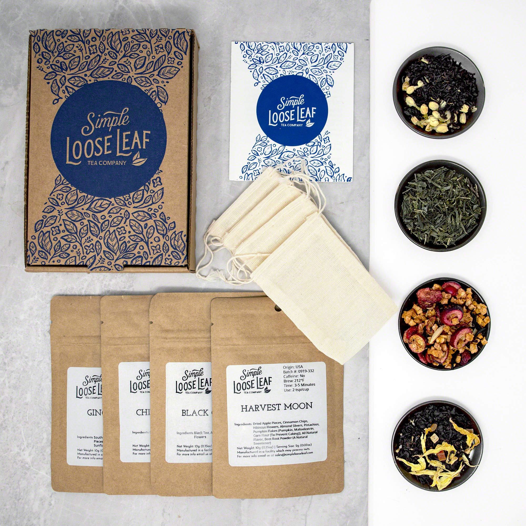 Simple Loose Leaf Tea - Curated Exploration of 4 Loose Leaf Tea Premium Blends
