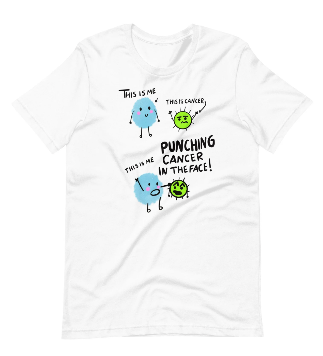 This is Me Punching Cancer in the Face Shirt - Funny Cancer Shirt - Chemo Shirt - End of Chemo Shirt - Cancer Fighter Gift