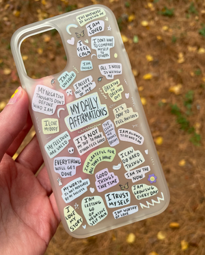 Aesthetic Quote Phone Case, Inspirational Phone Case, Mental Health Phone Case, Aesthetic Clear Phone Case Daily Affirmations Self Love Gift