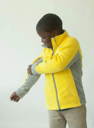 Boy's Cozy Fleece Chemotherapy Jacket - Yellow - Chemo Cozy
