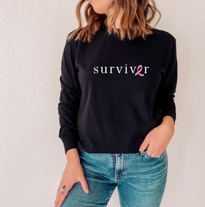 Cancer Survivor Sweatshirt, Breast Cancer Survivor, Cancer Awareness Sweater, Cancer Survivor Sweatshirt, Survivor TShirt, Warrior Survivor