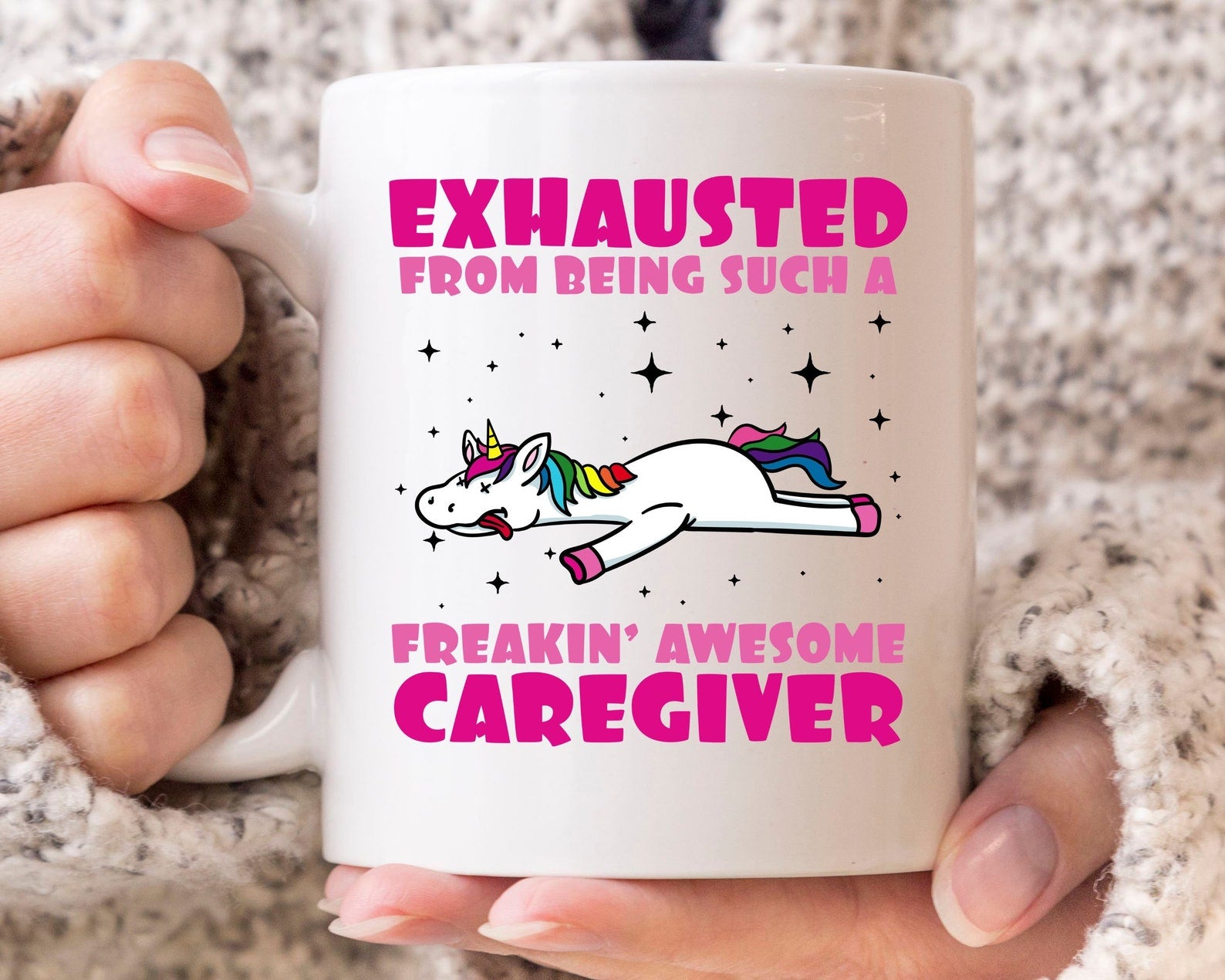 Exhausted From Being Such A Freakin' Awesome Caregiver Mug