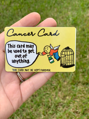 The Cancer Card - Funny Cancer Gift - Option to Add Magnet - Cancer Encouragement - Cancer Survivor Gift - Cancer Fighter Gift - Cancer
