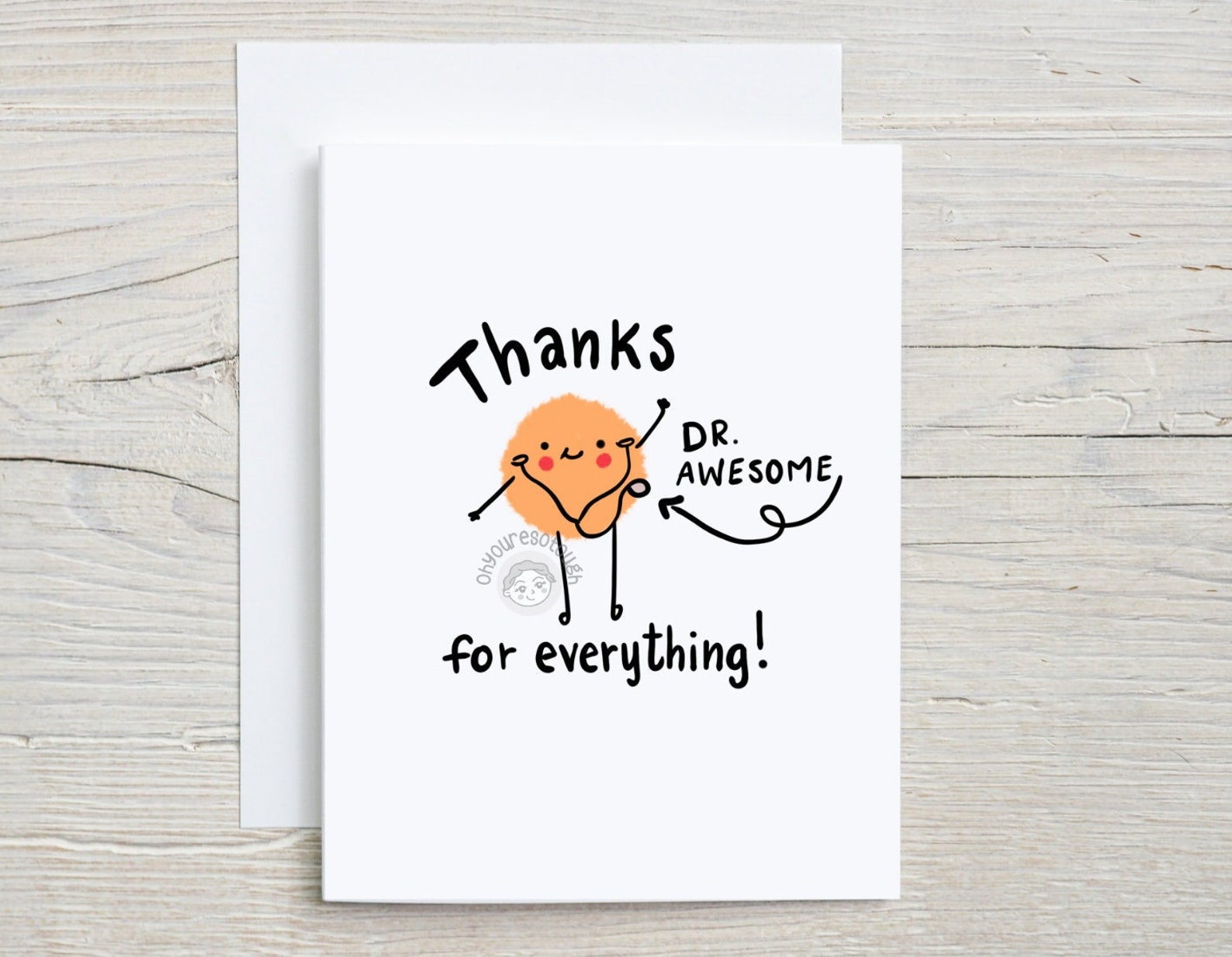 Doctor Thank You Card Funny - Doctor Gifts - Doctor Thank You Gift - Doctor Card - Doctor Appreciation Gift - Doctor Funny - Doctor Humo