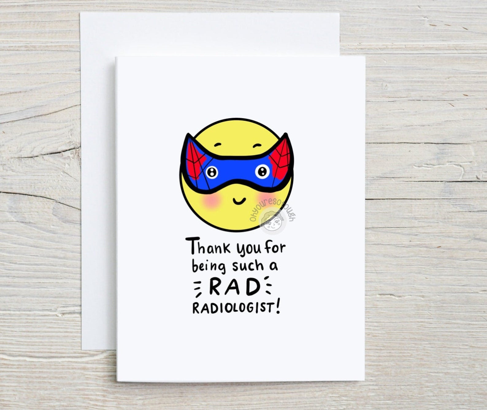 Radiologist Thank You Card Funny - Doctor Thank You Card - Doctor Card - Doctor Appreciation Gift - Radiologist Card - Radiologist Gift