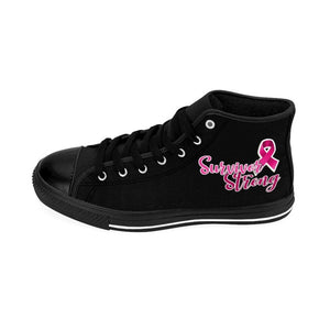 Breast Cancer Awareness Black High-Top Sneakers