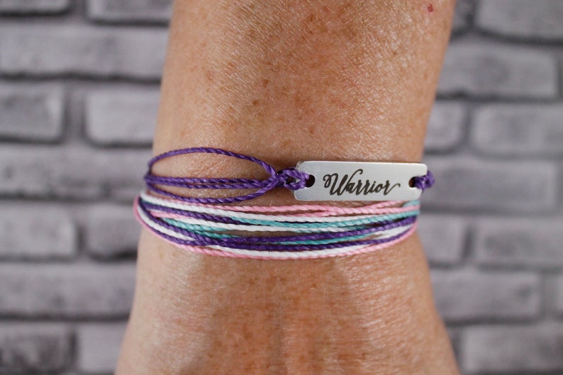 Pink, Purple & Teal Ribbon Bracelets for Thyroid Cancer Awareness –  Fundraising For A Cause